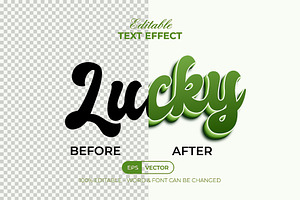 Green Lucky Text Effect Style