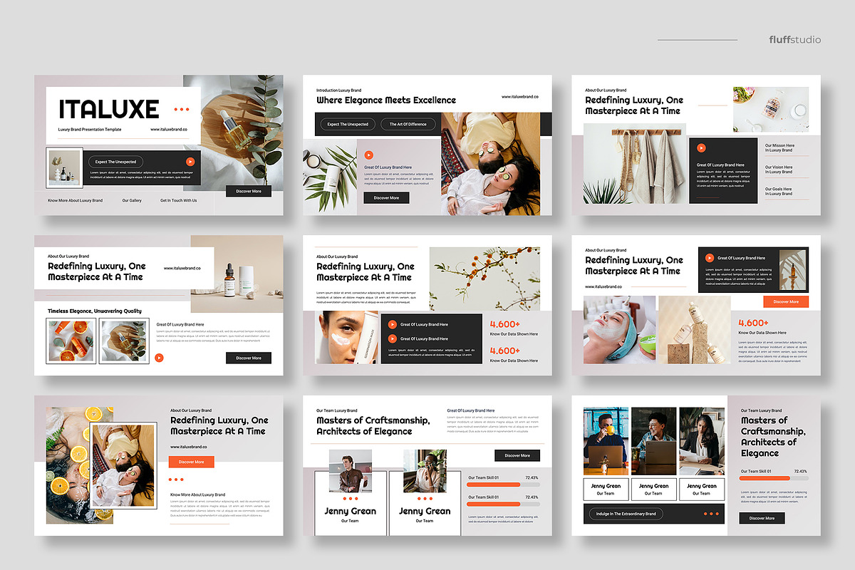 Luxury Brand Google Slides Template preview 2