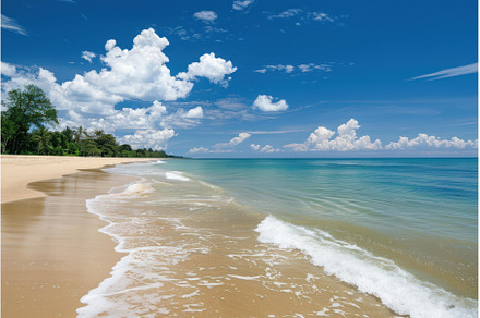 Tropical beach with white sand and, a Nature Photo by Ylivdesign