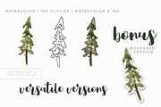 Evergreen Forest Watercolor, an Illustration by plaidGecko (Thumbnail 3 of 4)