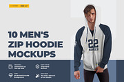 10 Men's Zip Hoodie Mockups, a Hoody Mockup by Grow Design Craft Studio (Thumbnail 1 of 8)