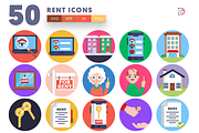 50 Rent Icons, an Outline Icon by Dighital (Thumbnail 1 of 10)
