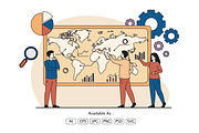 Business Analyzing Global Market, an Illustration by Partikusi Design (Thumbnail 2 of 3)