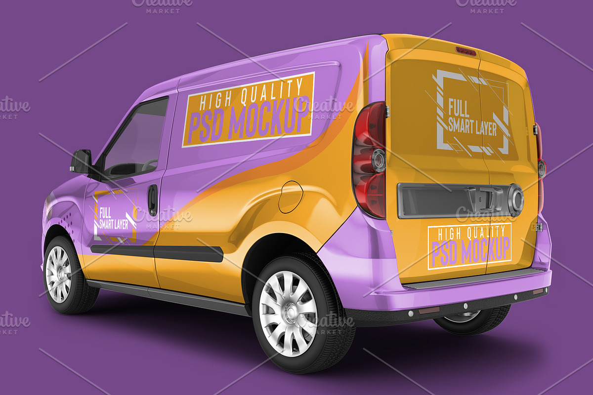 Photorealistic PSD Cargo Car Mock-up, an Advertising Mockup by Sinlatown (Photo 6 of 8)