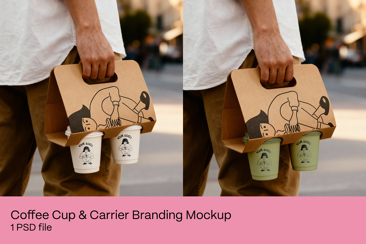 Takeout Coffee Branding Mockup, a Packaging Mockup by ABC Studio (Photo 1 of 2)