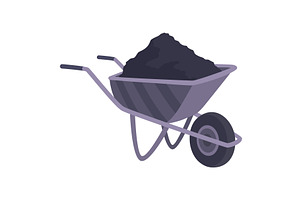 Cart Full of Dark Soil in, an Illustration by Things for designers