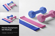 Fitness Equipment Set Mockup, a Product Mockup by Pitchlook.Studio (Thumbnail 1 of 4)