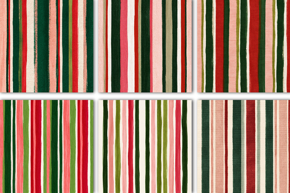 Holiday Stripe Seamless Patterns, a Pattern Graphic by Black Bird Studio (Photo 2 of 5)