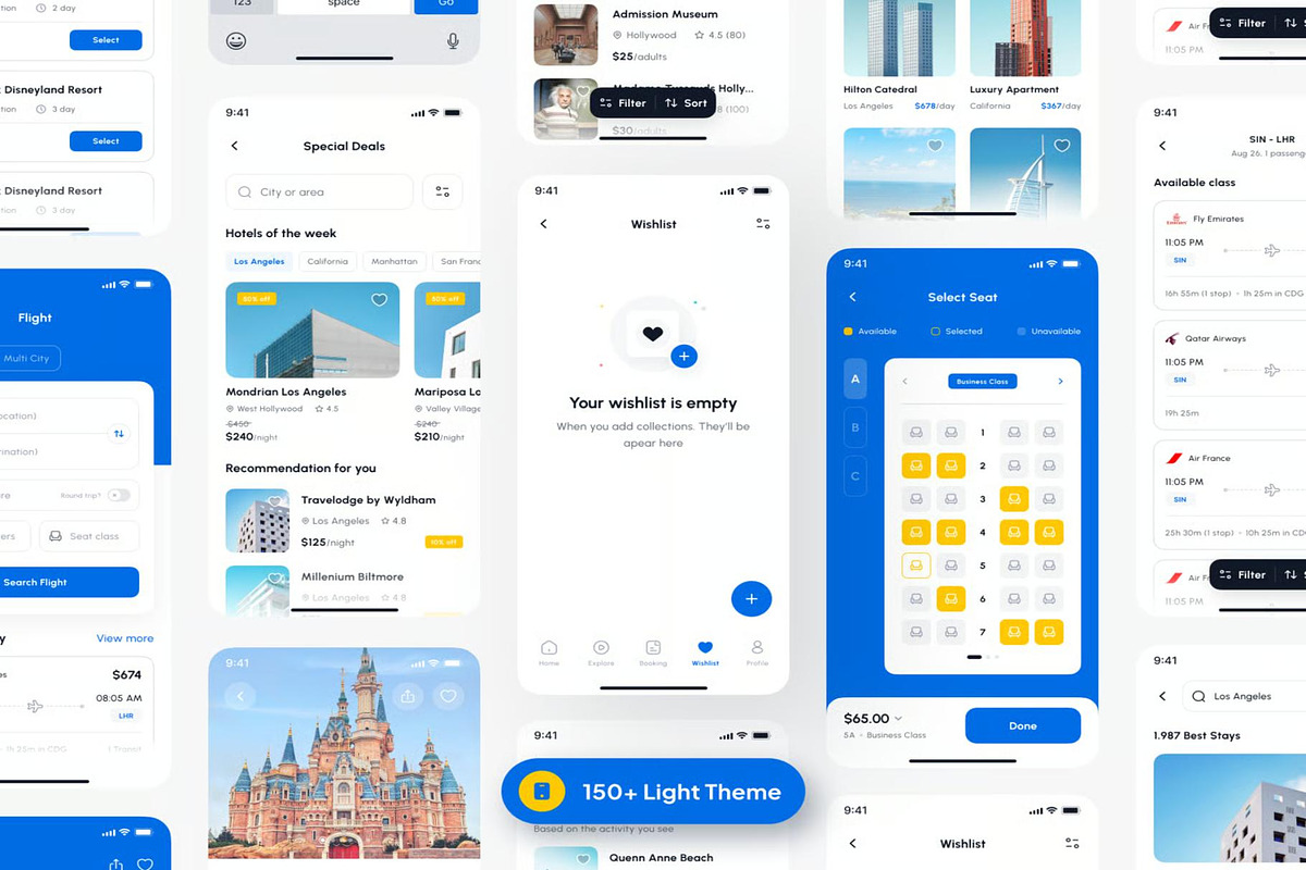 Traveline Travel and Lifestyle AppUI, an UI Kit Template by Creative Perspective (Photo 3 of 6)