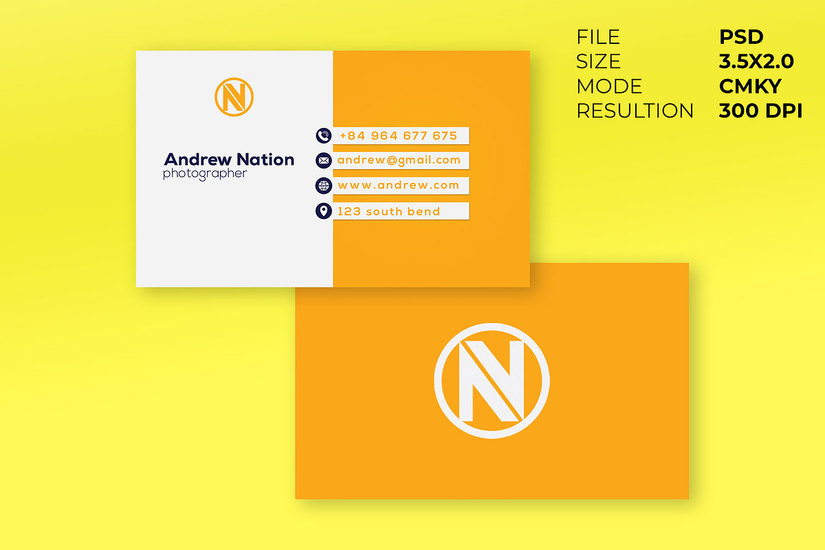 Photographer Business Card, a Business Card Template by graphicacademypk (Photo 1 of 4)