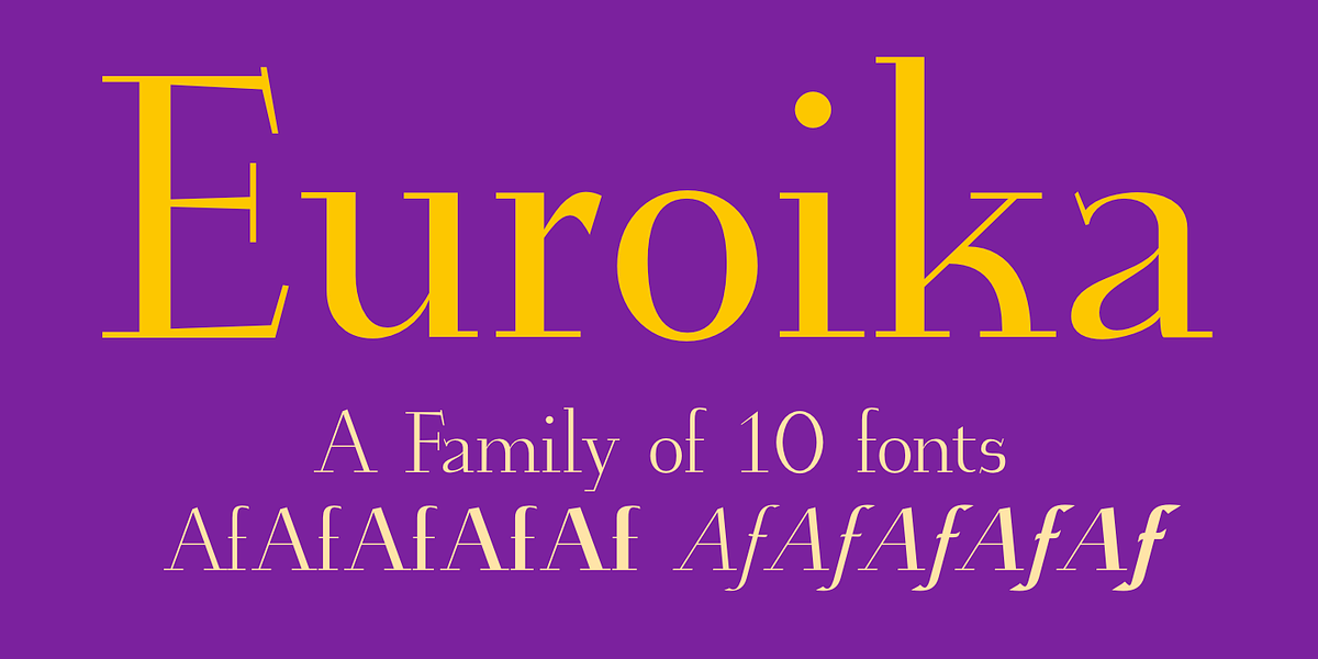 Euroika, a Serif Font by Ingrimayne Type (Photo 1 of 10)