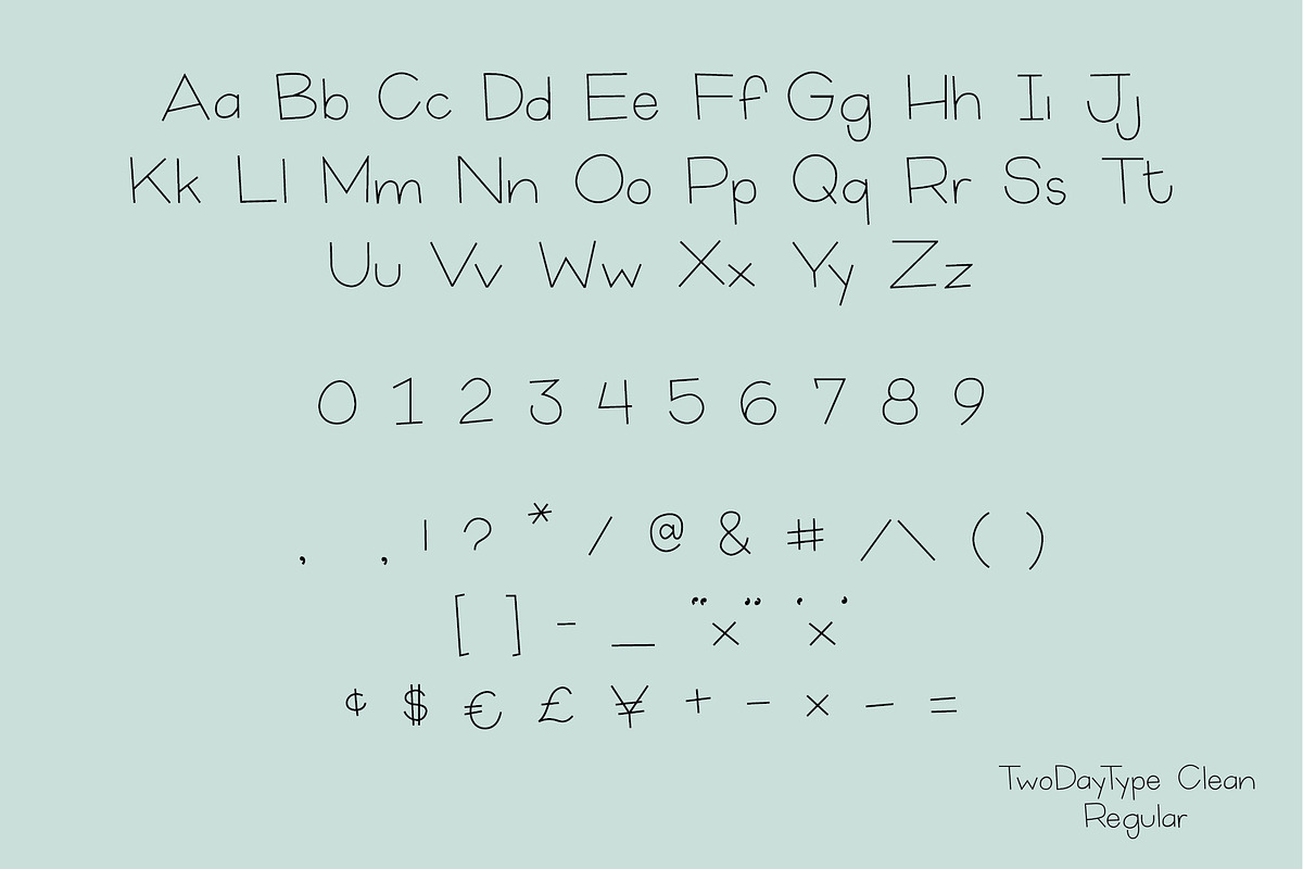 TwoDayType & TwoDayType CleanFont preview 2