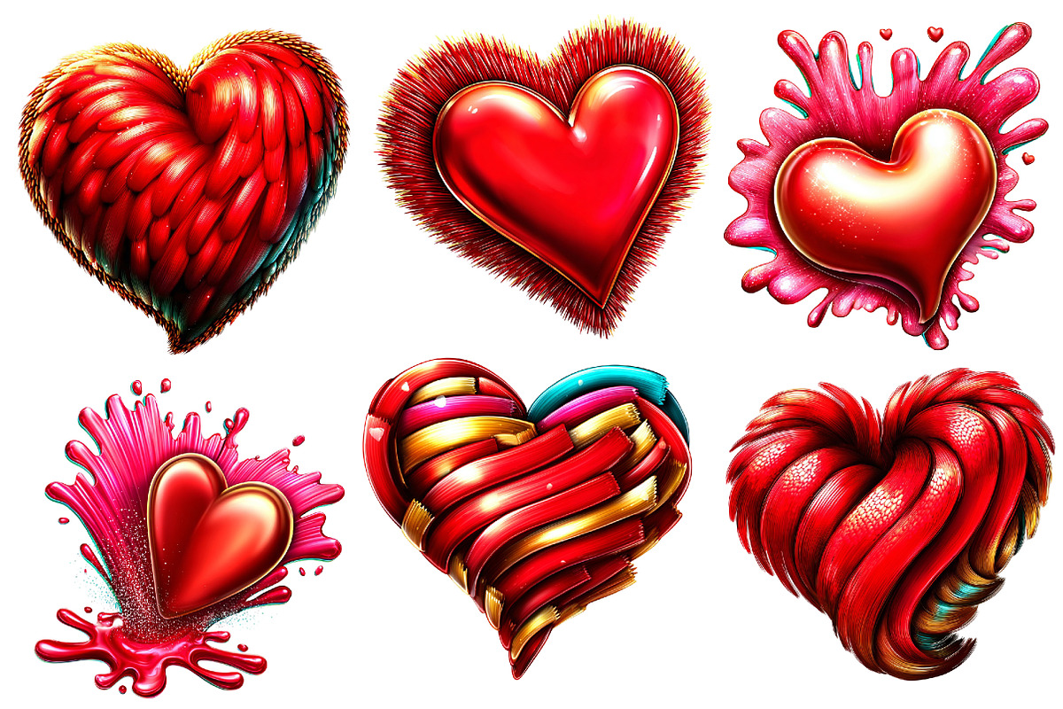 Valentine Day Hearts Clipart, an Illustration by Designworld (Photo 2 of 4)
