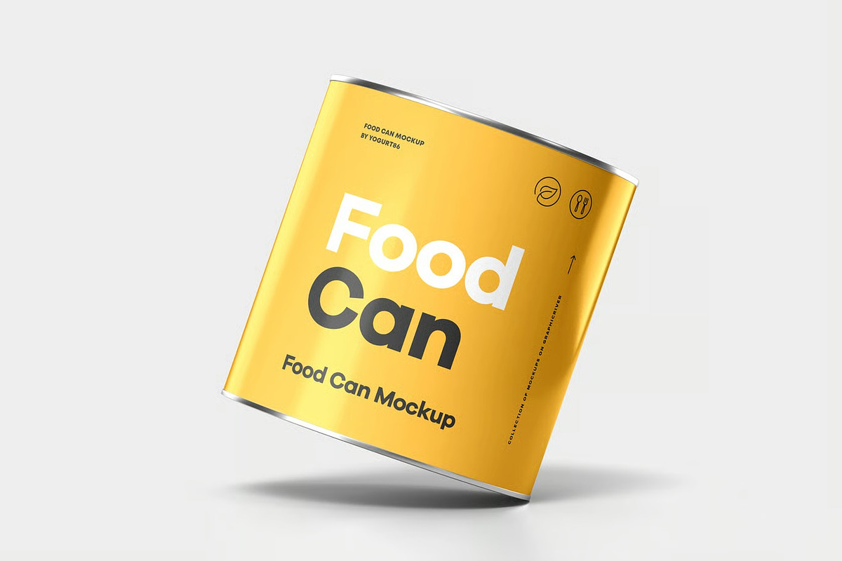 Food Can Mock-up, a Packaging Mockup by zippypixelstudio (Photo 5 of 15)