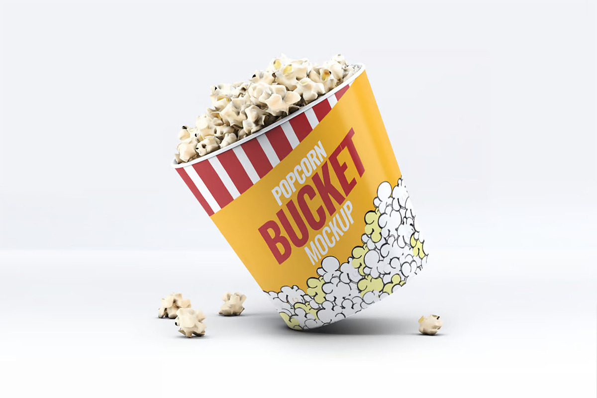 Popcorn Bucket & Cup Mock-Up, a Product Mockup by DesignRushMarket (Photo 9 of 9)