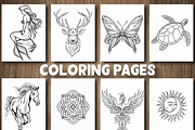 200 Tattoo Coloring Pages, a Decorative Illustration by Design Station (Thumbnail 3 of 3)