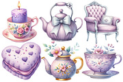 Summer Tea Party Set Clipart, an Illustration by Designworld (Thumbnail 2 of 6)