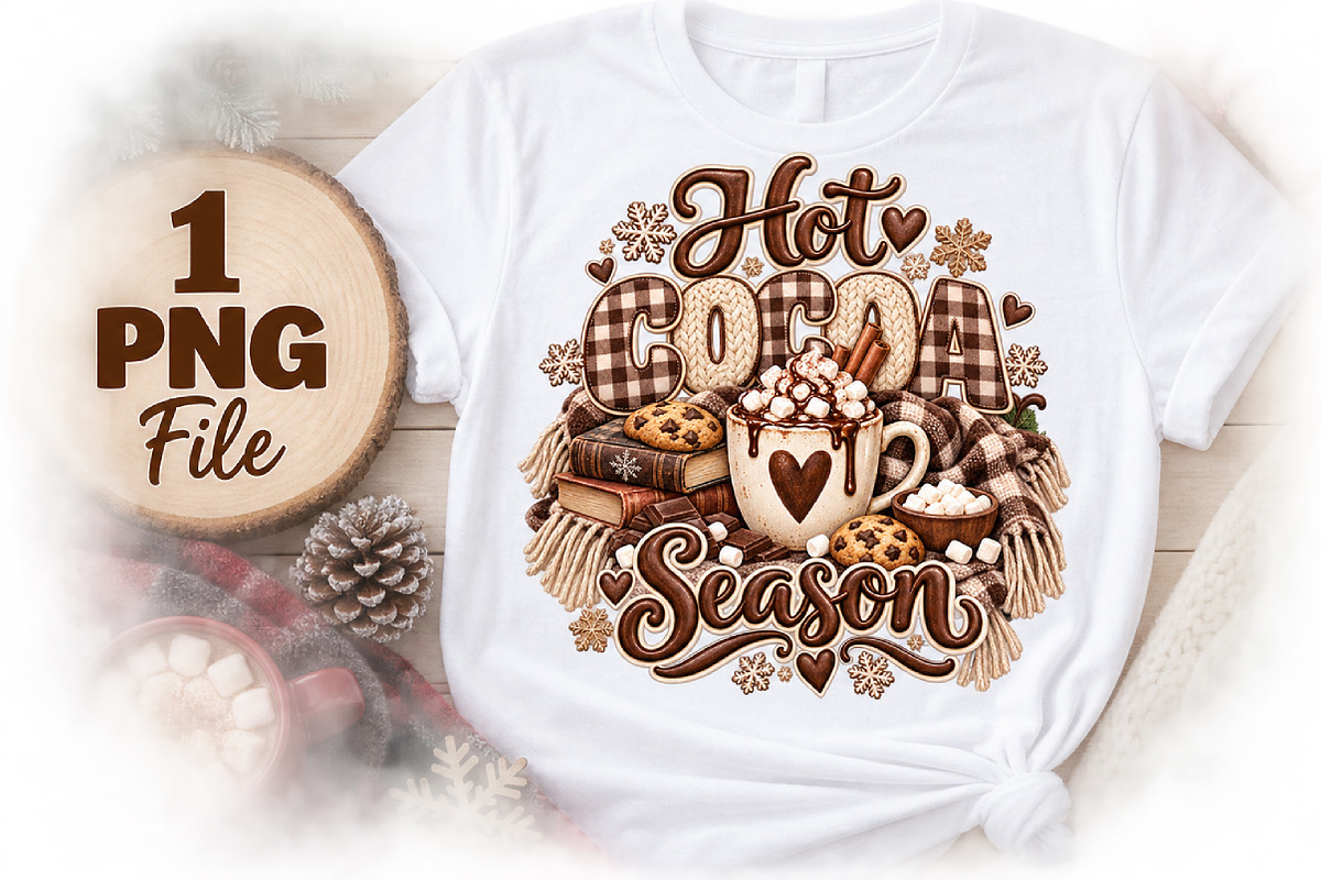 Hot Cocoa Season png, a Seasonal Illustration by Watercolor design (Photo 2 of 3)