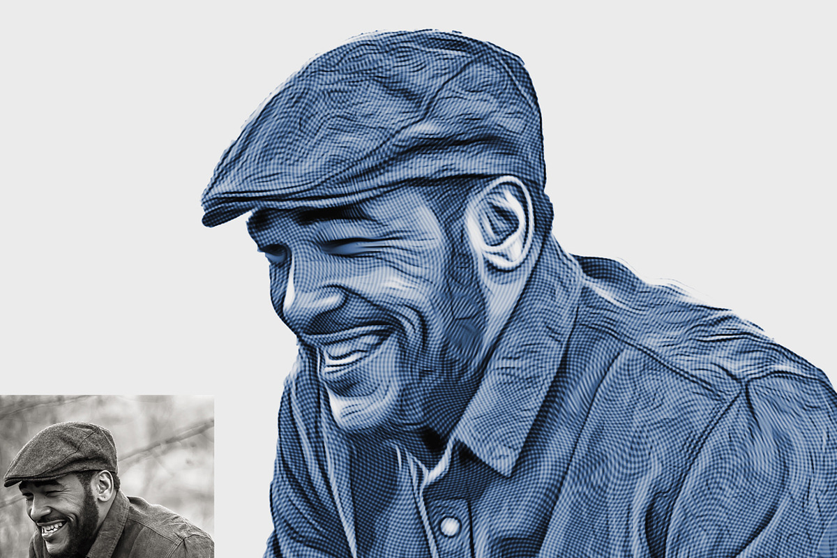 Engrave Photoshop Action, an Action Add-On by Studio Retouch (Photo 2 of 12)