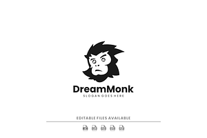 Modern Silhouette Monkey Head Logo, a Branding & Logo Template by Artnivora.Std