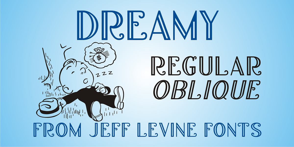 Dreamy JNL, a Font by Jeff Levine Fonts