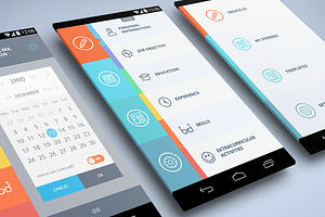 Amazing Android App UI. 10 pages