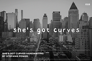 She's Got Curves Handwriting | Font, a Script Font by Stefanie Madison (Thumbnail 1 of 2)