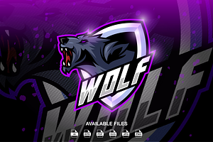 Wolf Esport Logo Template, a Design Template by artchiles_design