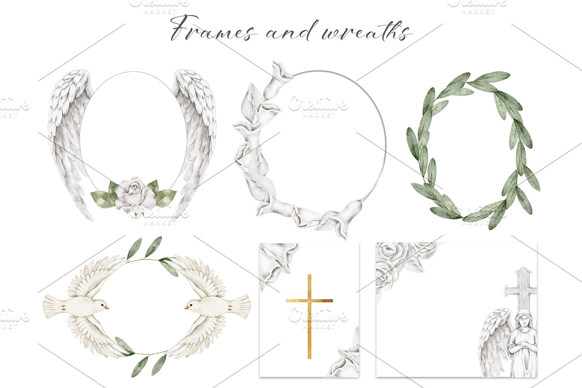 Heavenly Watercolor Clip art, a Decorative Illustration by Eves_Aquadreams (Photo 4 of 6)