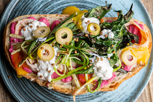 Brunch toast spicy meal appetizing sandwich sauce, a Food & Drink Photo by Photo Drive Studio