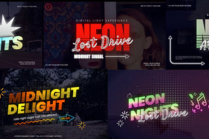 Neon Tech Typography After Effect, a Social Media Template by Loin Studio