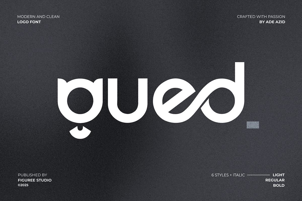 Gued – Geometric Sans Serif Font, a Sans Serif Font by figuree studio (Photo 1 of 11)