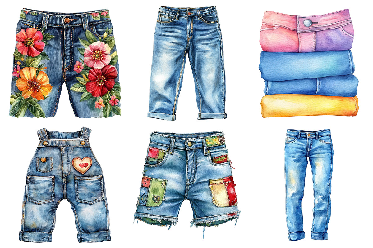 Beautiful Jeans Sublimation Bundle, an Illustration by Daily.Designs (Photo 2 of 5)