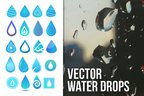Vector Water Drops