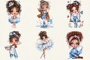 Quirky Cute Little Girl Clipart, an Illustration by DreamCafeArt (Thumbnail 6 of 6)