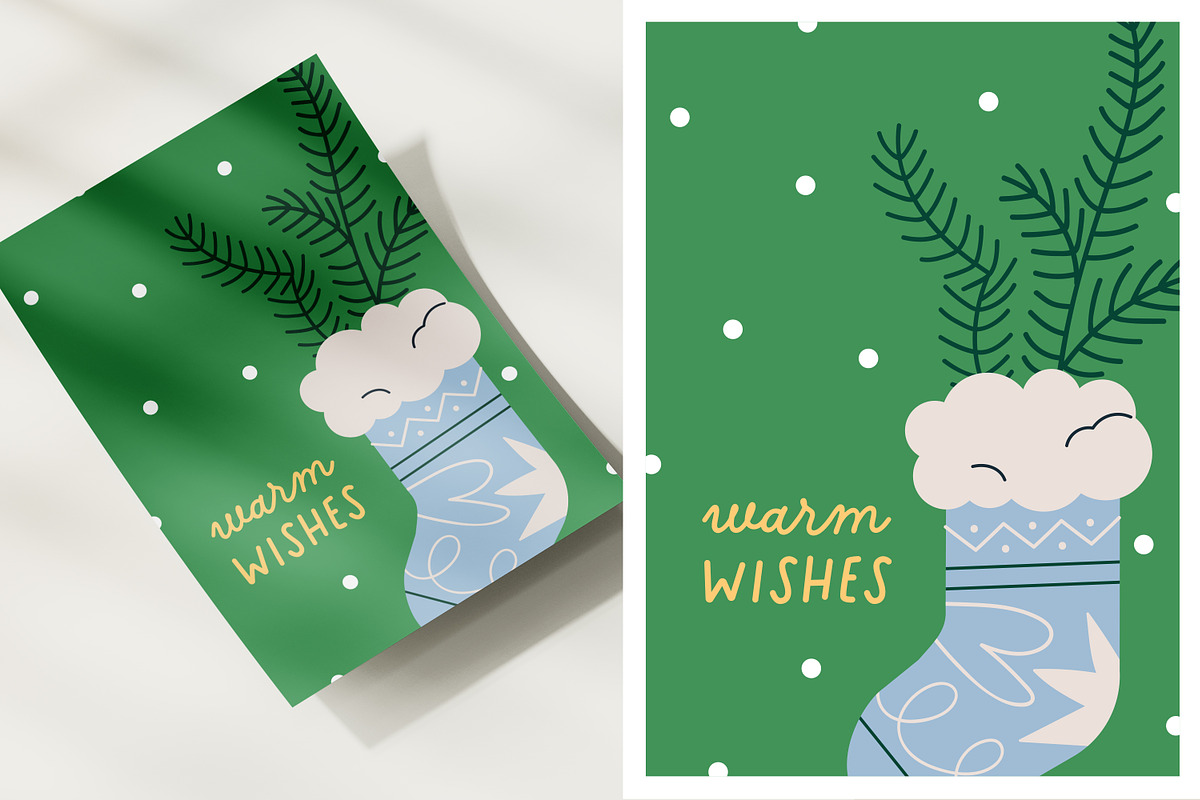 Christmas vibes posters, cards set, a Decorative Illustration by Good Studio (Photo 4 of 7)