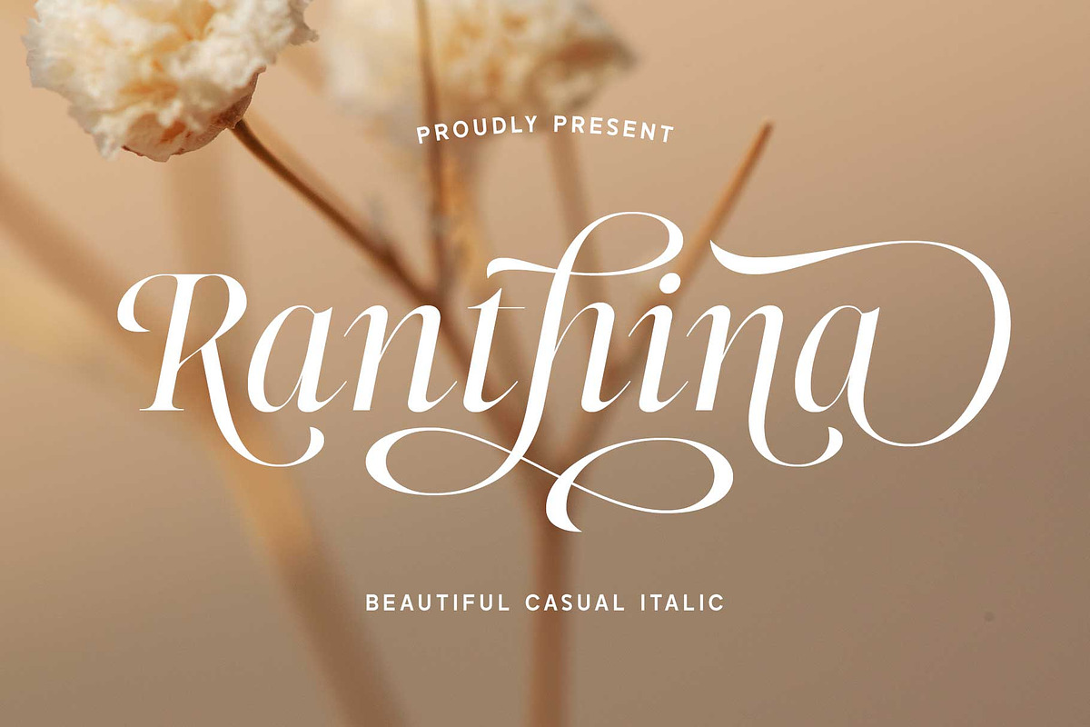 Rathina - Casual Italic, a Serif Font by Novitype (Photo 1 of 13)