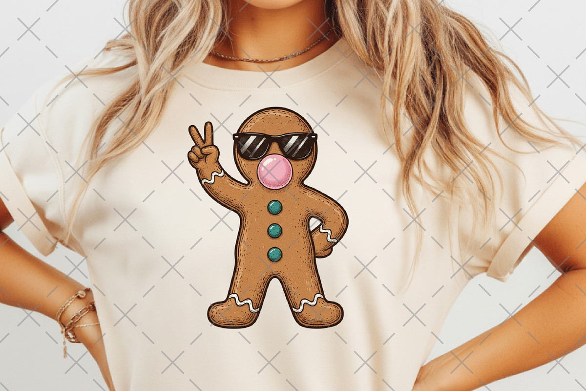 Gingerbread Christmas Blowing Bubble, an Illustration by Craft Nest (Photo 6 of 6)