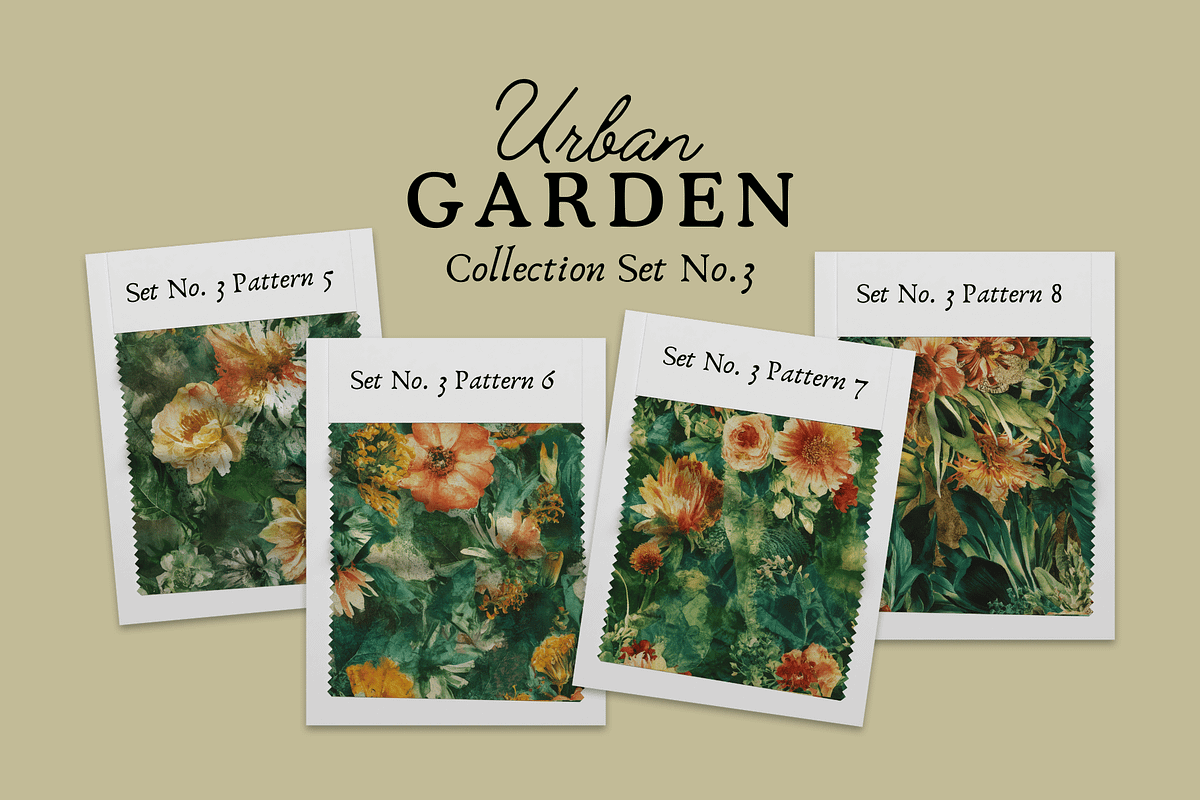 Urban Garden Botanical Patterns #3, a Background Graphic by Happy Creators Co. (Photo 3 of 7)