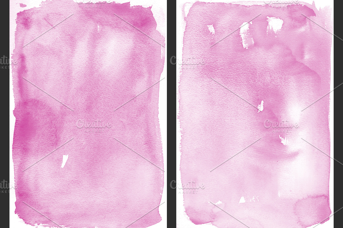 Pink Ombre Watercolor Backgrounds, a Texture Graphic by M. by mprintly (Photo 6 of 6)