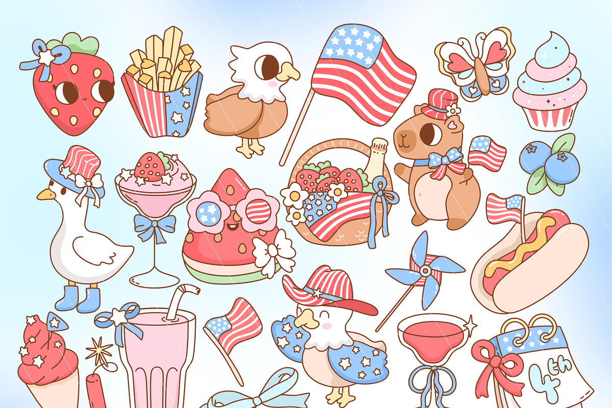 Berry Patriotic: 4th of July Bundle, a Seasonal Illustration by Huxmay (Photo 3 of 7)