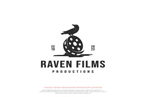 film roll vintage logo design, a Branding & Logo Template by vexper