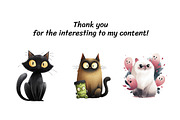 Halloween Black Cats Clipart Bundle, an Animal Illustration by InkyQueenArt (Thumbnail 5 of 5)