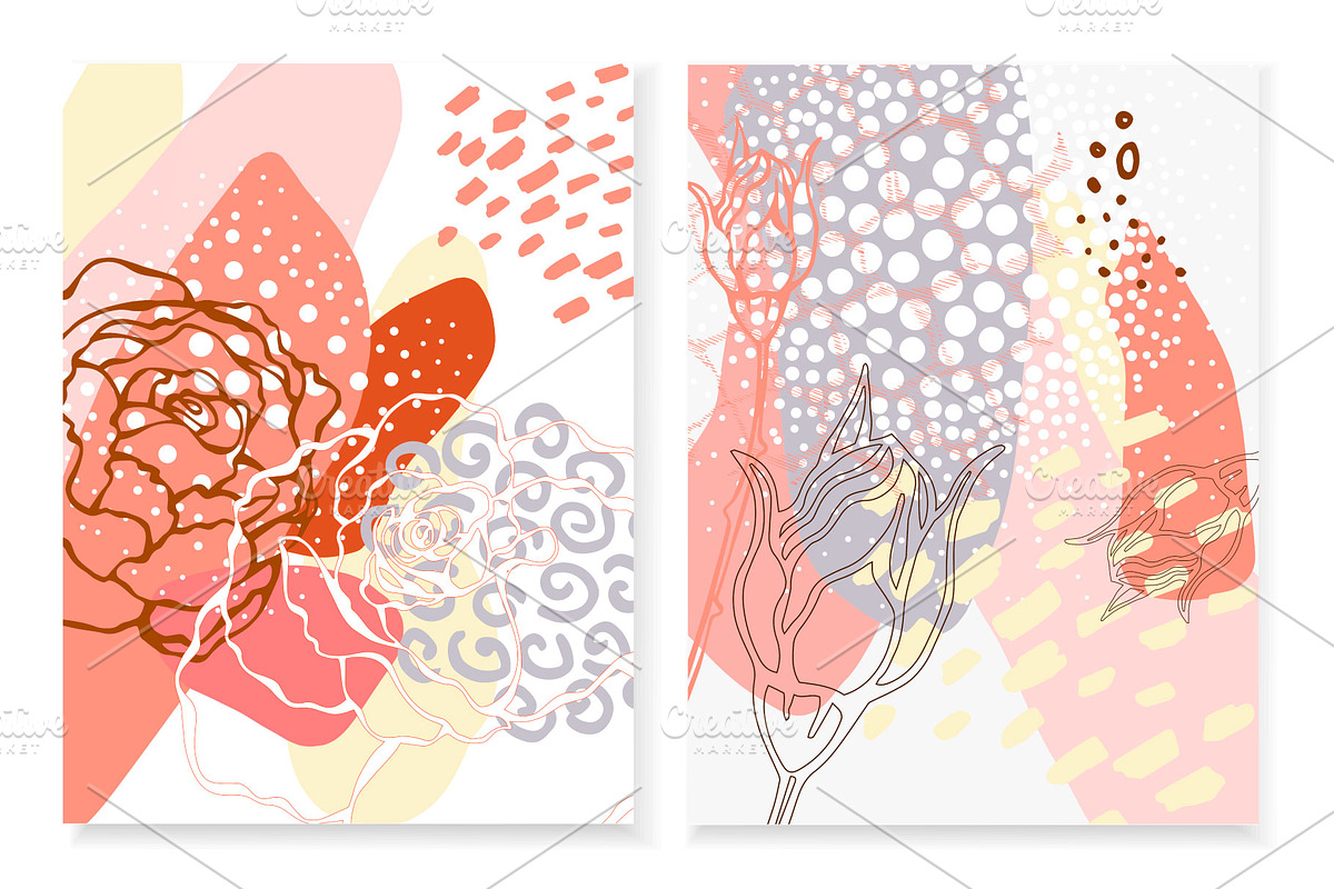 Abstract Floral backgrounds preview 3