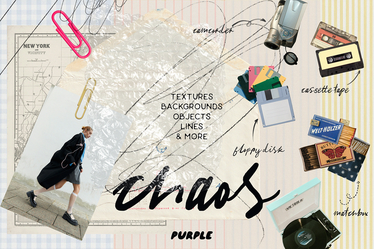 Chaos. Scribbles, Objects & Papers, an Object Graphic by Purple (Photo 1 of 13)