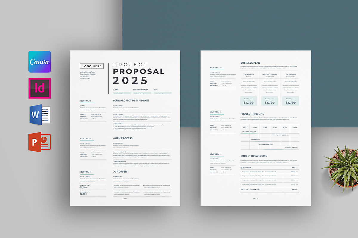 Proposal Bundle | MS Word & Indesign, a Stationery Template by obayes
