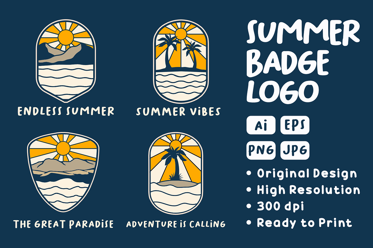 SUMMER BADGE LOGO, an Object Illustration by Ngaula Std. (Photo 1 of 3)