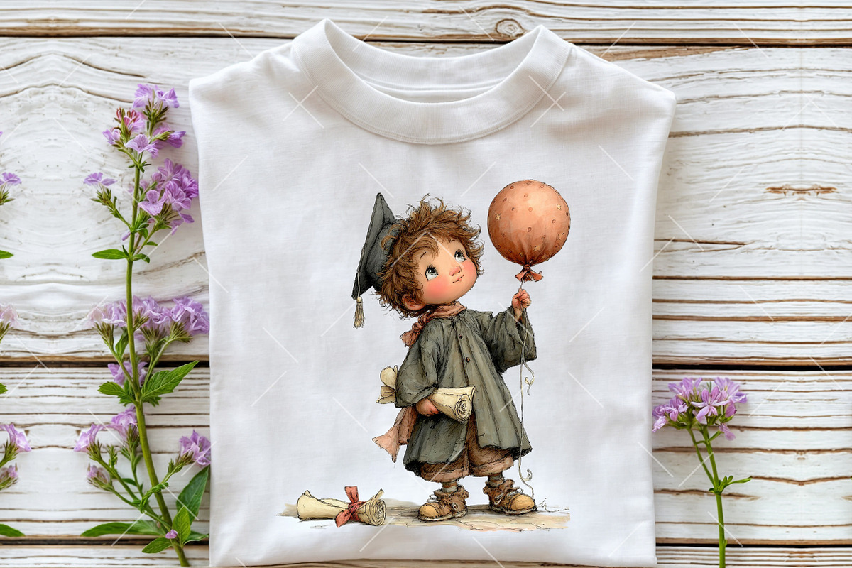 Whimsical Graduation Children Clipar, an Illustration by OK Design (Photo 6 of 6)