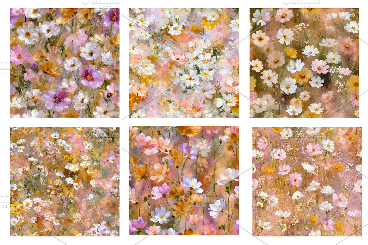 Impressionist Floral 24 Patterns Set, a Pattern Graphic by LoveDesignShop (Photo 5 of 11)
