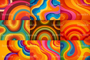 50 Groovy 1970s Backgrounds, a Decorative Illustration by Incomelion (Thumbnail 2 of 12)